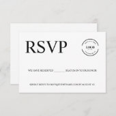 ビジネスイベント ロゴ 予約席 カスタム エンクロージャーカード (正面/裏面)