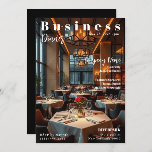 ビジネスイベント 招待状 (正面/裏面)