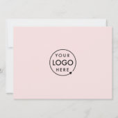 ビジネスイベント |赤面ピンクモダンのシンプル写真 招待状 (裏面)