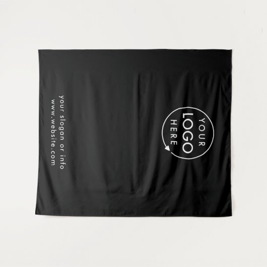 ビジネスイベント | 黒の背景写真 | ロゴ掲載可能 タペストリー (正面(横))