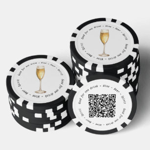 ビジネスイベントQRコードシャンパンドリンク券 ポーカーチップ