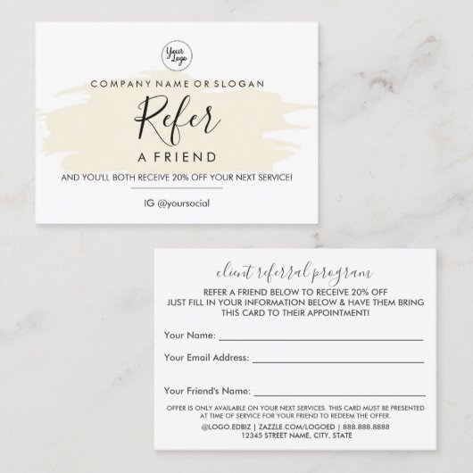 ビジネスイメージのロゴタイプの紹介 名刺 (正面/裏面)