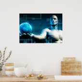 ビジネスインテリジェンス（データを含む）抽象芸術 ポスター (キッチン)