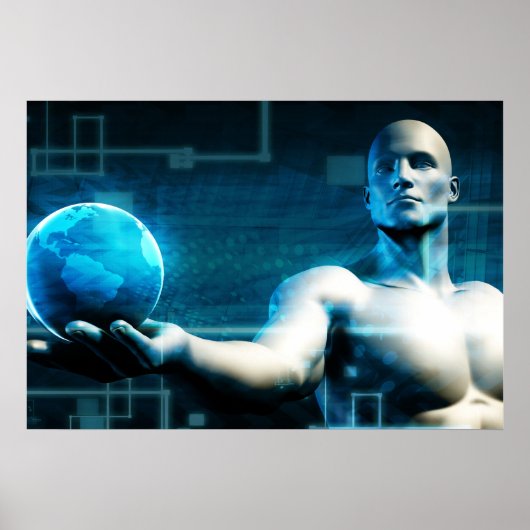 ビジネスインテリジェンス（データを含む）抽象芸術 ポスター (正面)