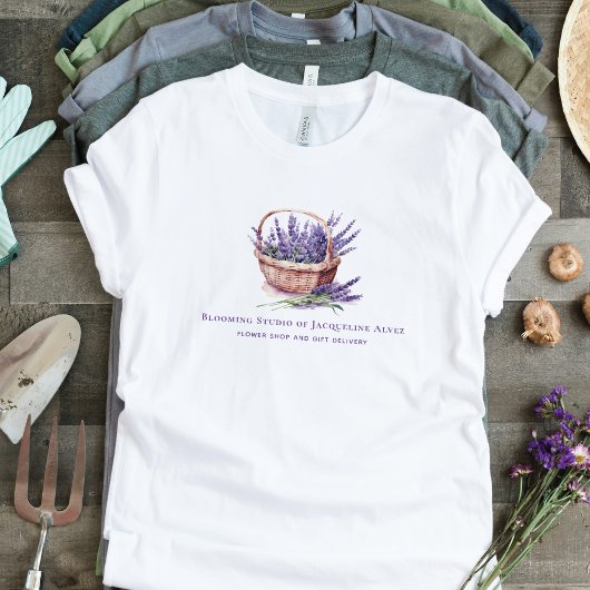 ビジネスウォーターカラーフラワーショップラベンダーペルソナリ Tシャツ