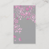 ビジネスウーマンキャラクターロゴピンクフローラ 名刺 (裏面)