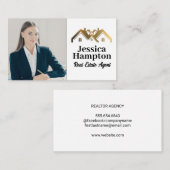 ビジネスウーマン座 |エステート実在ロゴ 名刺 (正面/裏面)