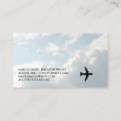 ビジネスウーマン旅行 |飛行機のロゴ 名刺 (裏面)