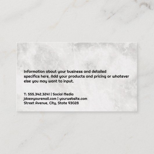 ビジネスウーマン |エステート実在ロゴ 名刺 (裏面)