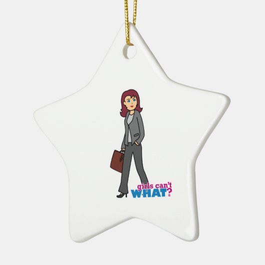 ビジネスウーマン セラミックオーナメント (左)