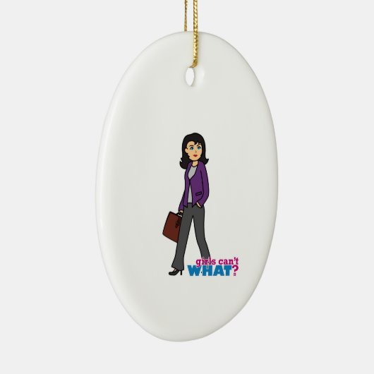 ビジネスウーマン-中 セラミックオーナメント (右)