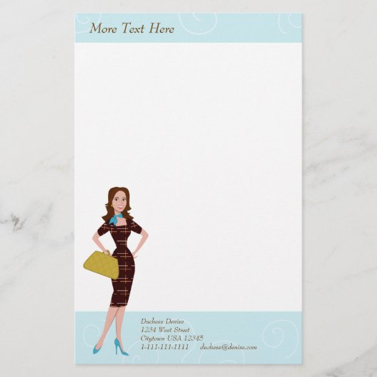 ビジネスウーマン 便箋 (正面)