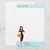 ビジネスウーマン 便箋 (正面/裏面)