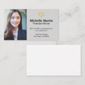 ビジネスウーマン | Financial Moneyのツリーロゴ 名刺 (正面/裏面)