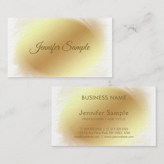 ビジネスウーマンVip最高経営責任者エリートラグジュアリー 名刺 (正面/裏面)