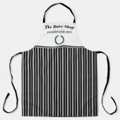 ビジネスエプロンあなたのテキストとロゴのストライプ エプロン (正面)