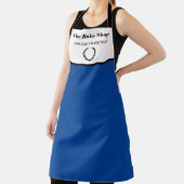 ビジネスエプロンのパーソナライズ文字とロゴシンプルブルー エプロン (インサイチュ)