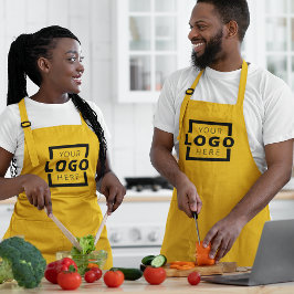 ビジネスエプロンカスタムロゴ企業の付き ロングエプロン