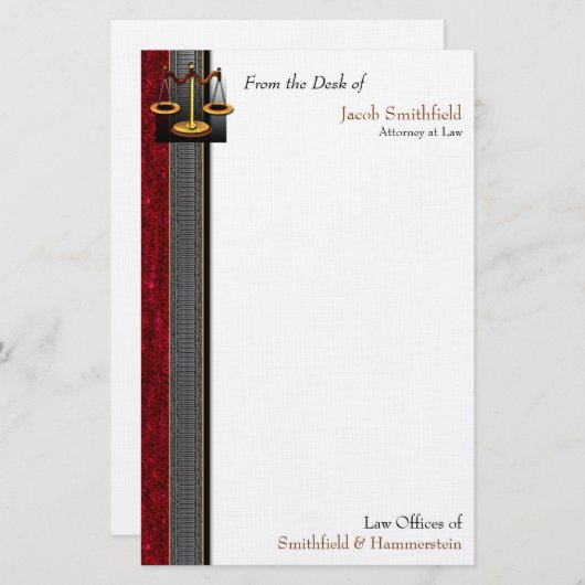 ビジネスエレガンス弁護士文具 便箋 (正面/裏面)