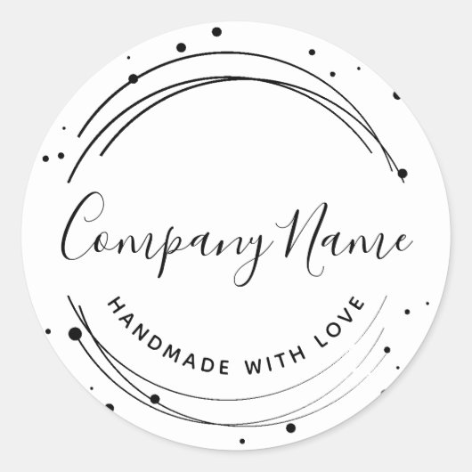 ビジネスエレガントのパーソナライズされたロゴ ラウンドシール (正面)