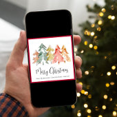 ビジネスエレガントの水の色メリークリスマス シーズンカード