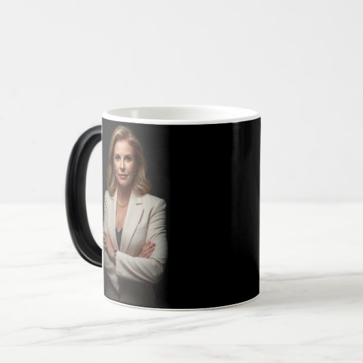 ビジネスエレガントウーマンマスタイリッシュグ – 女性のためのギフト モーフィングマグカップ (正面左)