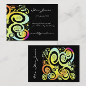 ビジネスエレガントカードの旋回 – オレンジ 名刺 (正面/裏面)