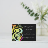 ビジネスエレガントカードの旋回 – オレンジ 名刺 (スタンド正面)