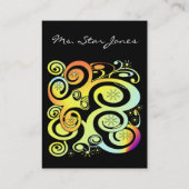 ビジネスエレガントカードの旋回 – オレンジ 名刺 (裏面)