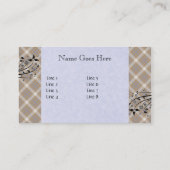 ビジネスエレガントカードまたはプロファイルカード 名刺 (裏面)