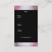 ビジネスエレガントカードアジアンシーンシルバーピンク 名刺 (裏面)