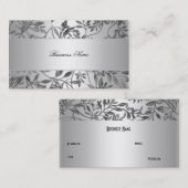 ビジネスエレガントカードフローラ銀プラーク 名刺 (正面/裏面)