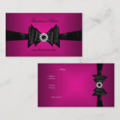 ビジネスエレガントカードリッチピンクダイヤモンドブラック 名刺 (正面/裏面)