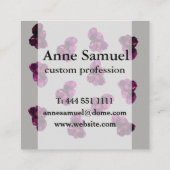 ビジネスエレガントカード石英 スクエア名刺 (裏面)