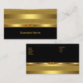 ビジネスエレガントカード金ゴールドデコレッドジュエルイメージ 名刺 (正面/裏面)