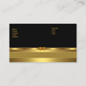 ビジネスエレガントカード金ゴールドデコレッドジュエルイメージ 名刺 (裏面)