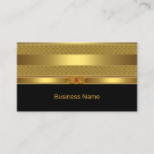 ビジネスエレガントカード金ゴールドデコレッドジュエルイメージ 名刺 (正面)