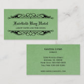 ビジネスエレガントカード（グリーン） 名刺 (正面/裏面)