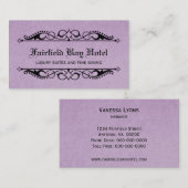 ビジネスエレガントカード、薄紫 名刺 (正面/裏面)