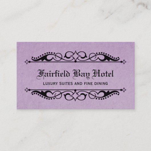 ビジネスエレガントカード、薄紫 名刺 (正面)