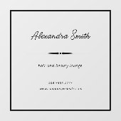 ビジネスエレガントサロン名フレームブラック ウィンドウサイン (シート)