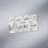 ビジネスエレガントシルバー金属スタッドのラッチの外観3 マグネット名刺 (インサイチュ)