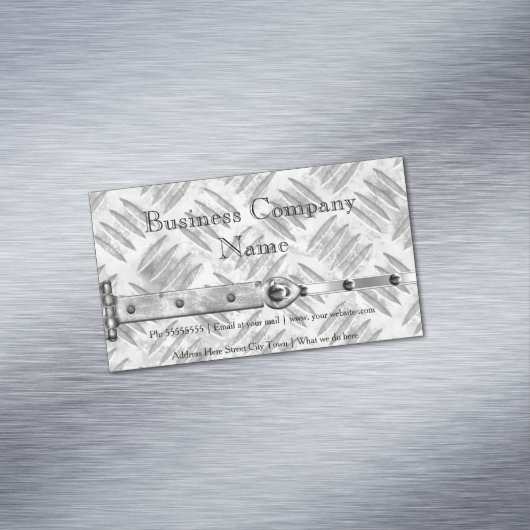 ビジネスエレガントシルバー金属スタッドのラッチの外観3 マグネット名刺 (インサイチュ)