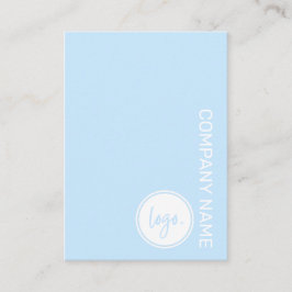 ビジネスエレガントブランドの会社名とロゴを青で表示 名刺