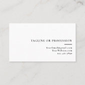 ビジネスエレガントプロフェッショナルブラックシック 名刺 (裏面)