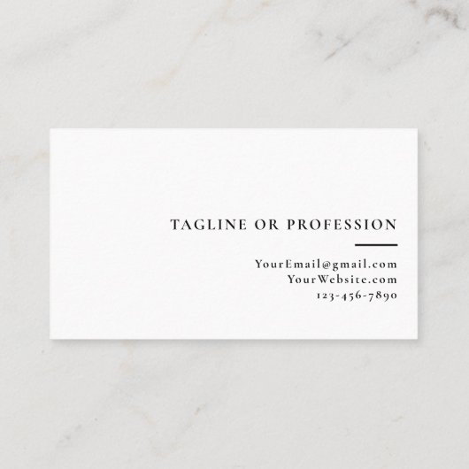 ビジネスエレガントプロフェッショナルブラックシック 名刺 (裏面)