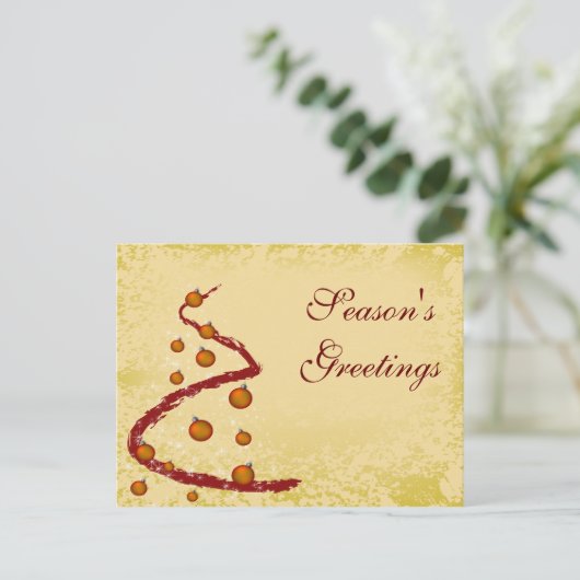 ビジネスエレガントホリデーのグリーティングポストカード シーズンポストカード (スタンド正面)