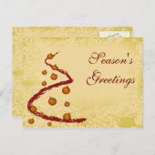 ビジネスエレガントホリデーのグリーティングポストカード シーズンポストカード (正面/裏面)