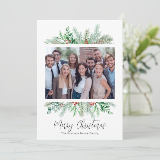 ビジネスエレガントモダンメリークリスマス シーズンカード (スタンド正面)
