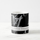 ビジネスエレガントレタリングブラックカスタムの コーヒーマグカップ (中央)